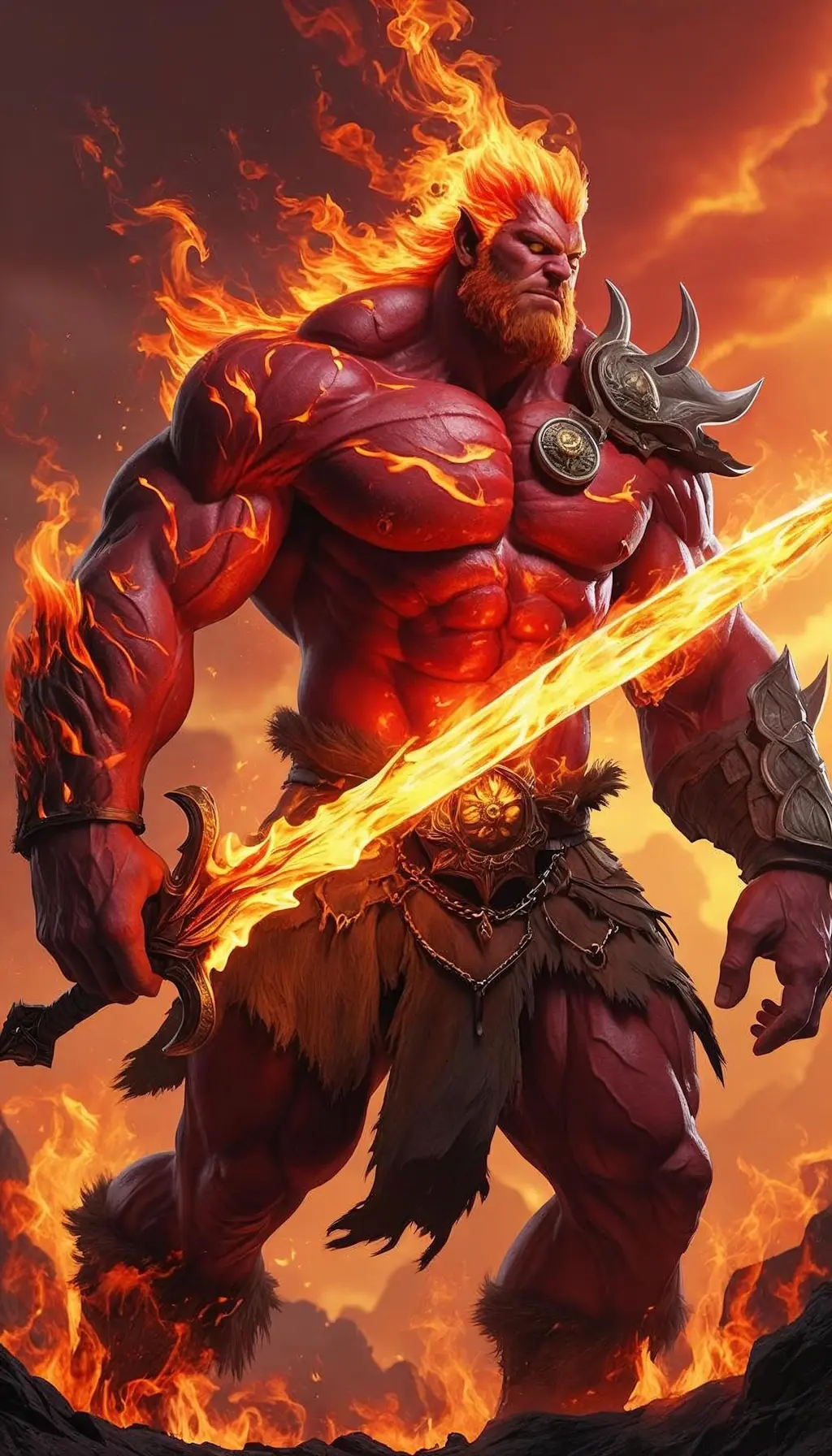 TELAG, general de guerre de SURTR dans la nuit du ragnarok